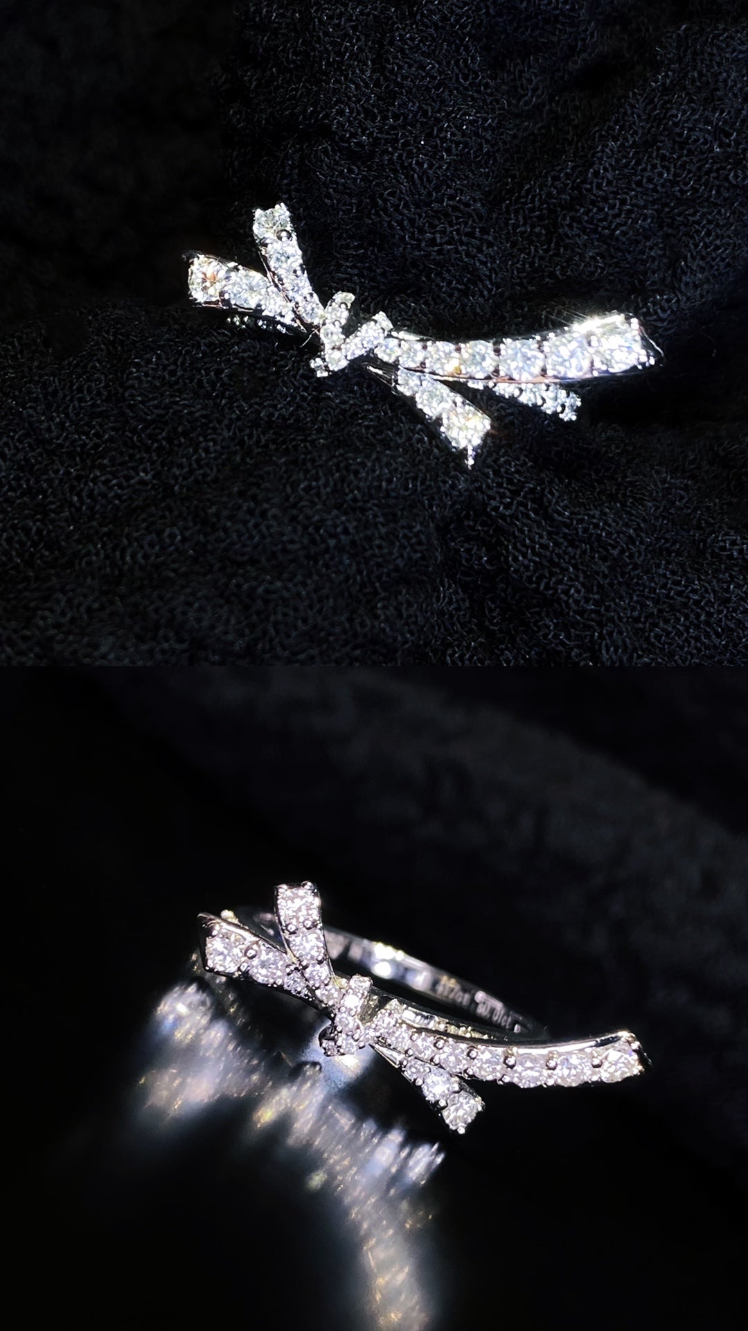k18天然ダイヤモンド 蝶結びリボン〜Diamond knot〜