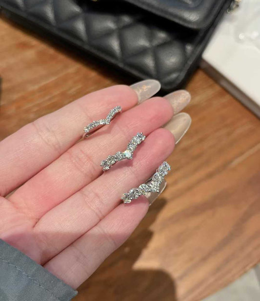 pt950ラボグロウンダイヤモンドVラインハーフエタニティリング(0.3〜1.5ct)